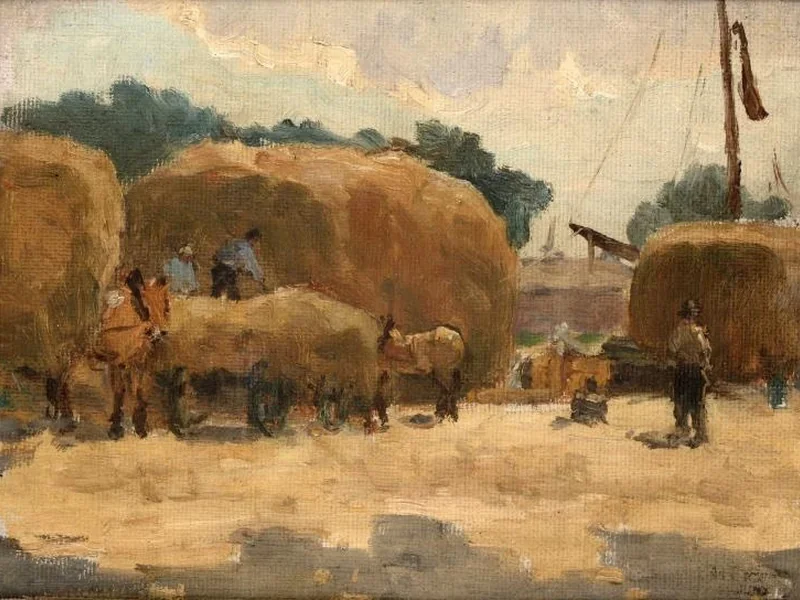 1854-Willem Johannes Schütz - Caricamento del fieno